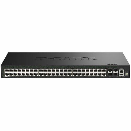 52-Port Gigabit Smart Managed Stackable Switch with 48 1000Base-T and 4 SFP+ Ports.
