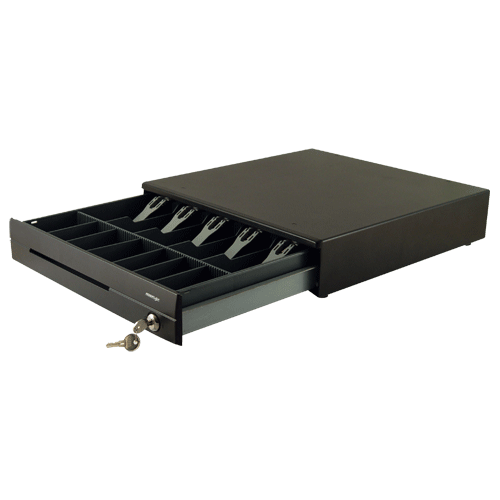 Buy The Vpos Cash Drawer Ec410 4 Note Holders 8 Coin Slots 24v Black Cash Cddiec410b Online Pbtech Co Nz