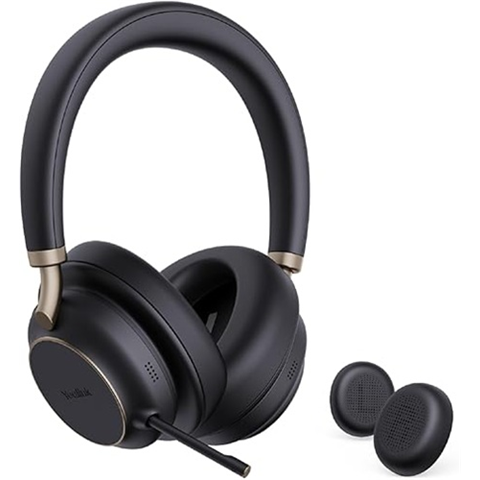 Yealink BH76P-BL-Teams-C/A- Microsoft Certified Teams Bluetooth Wireless Stereo Headset- Black- ANC- Over the Ear- USB-C/A- 1 Year Warranty