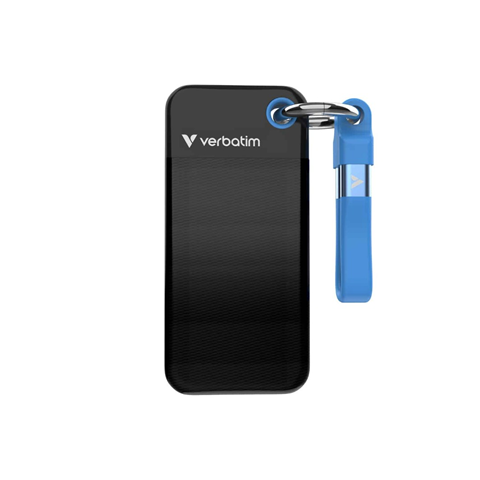 Verbatim 2TB Pocket SSD USB 3.2 Gen 2 1TB Black Orange Convenient Keyring cable holder. Compact- Rugged. Ultra Lightweight Performance 58g Portable B