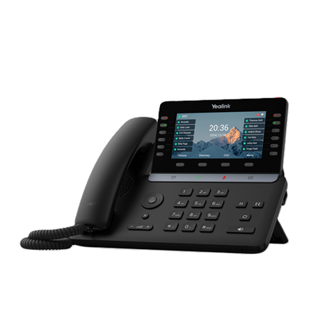 Yealink SIP-T85W IP Phone- 5.5' Color Display- 16 SIP Accounts- HD Voice- Bluetooth 5.0- Wi-Fi 6- Dual USB- PoE- Linux 6.1- Wall Mountable