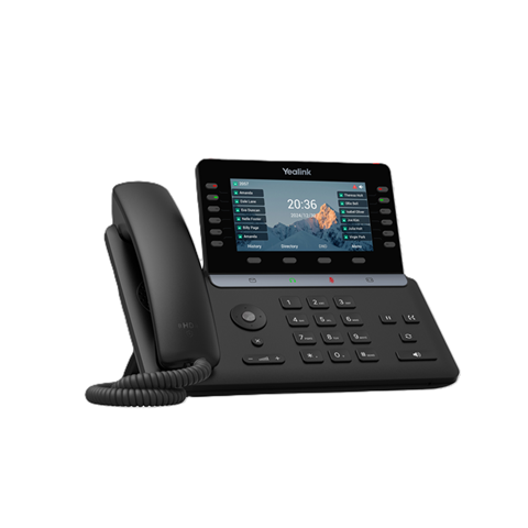 Yealink SIP-T85W IP Phone- 5.5' Color Display- 16 SIP Accounts- HD Voice- Bluetooth 5.0- Wi-Fi 6- Dual USB- PoE- Linux 6.1- Wall Mountable
