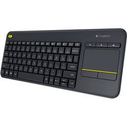 Logitech K400+WIRELESS Keyboard With Integrated Touch Pad Unifying RECEIVER-BLK -1YR WTY