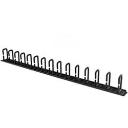 Vertical Cable Organizer With D-RING Hooks - 0U - 3 FT.