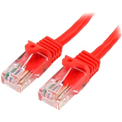 3 m Red Cat5e Snagless RJ45 UTP Patch Cable - 3m Patch Cord - Ethernet Patch Cable - RJ45 Male to Male Cat 5e Cable
