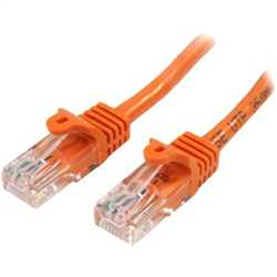 3 m Orange Cat5e Snagless RJ45 UTP Patch Cable - 3m Patch Cord - Ethernet Patch Cable - RJ45 Male to Male Cat 5e Cable