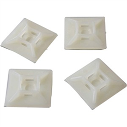 Self-Adhesive Nylon Cable Tie Mounts - Pkg Of 100