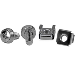 Startech M6 Mounting Screw + Cage Nuts For Server Rack CABINET- 50PK- NICKEL-PLATED