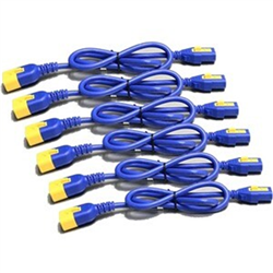 APC (AP8702S-WWX590) POWER CORDKIT (6 EA)- LOCKING- C13 TO C14- 0.6m (BLUE)