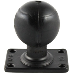 Zebra Ram Rectangular Base W/2.5 Inch Rubber Ball