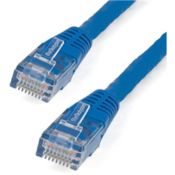 Cat6 Patch Cable With Molded RJ45 Connectors - 2 FT. - Blue