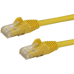 Startech 0.5M CAT6 ETHERNET Cable Yellow 650MHZ SNAGLESS Patch Cord LTW