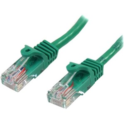 0.5m Green Cat5e Ethernet Patch Cable with Snagless RJ45 Connectors