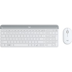 Logitech MK470 Slim Wireless Keyboard And Mouse COMBO-2.4 GHZ USB RECEIVER- WHITE- 1YR WTY