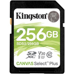 256Gb SDXC Canvas Select Plus 100R C10 UHS-I U3 V30