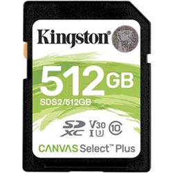 512Gb SDXC Canvas Select Plus 100R C10 UHS-I U3 V30.
