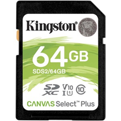 64Gb SDXC Canvas Select Plus 100R C10 UHS-I U1 V10