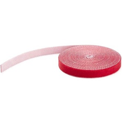 Hook and Loop Tape - 7 6 m - Reusable Adjustable Cable Ties - Red (HKLP25RD)