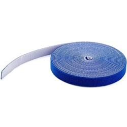 Hook and Loop Tape - 15 m - Reusable Adjustable Cable Ties - Blue (HKLP50BL)