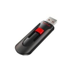 SanDisk Cruzer Glide USB Flash Drive- CZ60 64GB- USB2.0- Black- retractable design- 5Y