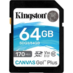 64Gb SDXC Canvas Go Plus 170R C10 UHS-I U3 V30