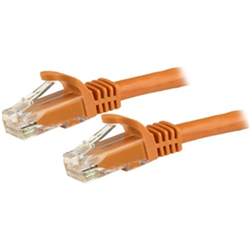 STARTECH 1.5M CAT6 CABLE- RJ45 PATCH CORD- SNAGLESS- 650MHz 100W- ORANGE- LTW
