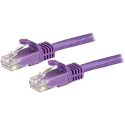 1.5 m CAT6 Cable - Purple CAT6 Patch Cord - Snagless RJ45 Connectors - 24 AWG Copper Wire - Ethernet - ETL (N6PATC150CMPL)
