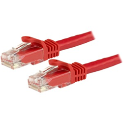 STARTECH 1.5M CAT6 CABLE- RJ45 PATCH CORD- SNAGLESS- 650MHz 100W- RED- LTW