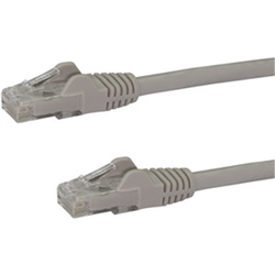7.5 m CAT6 Cable - Grey CAT6 Patch Cord - Snagless RJ45 Connectors - 24 AWG Copper Wire - Ethernet - ETL (N6PATC750CMGR)