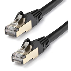 7m CAT6a Ethernet Cable - Black - RJ45 Snagless Connectors - CAT6a STP Cord - Copper Wire - Network Cable (6ASPAT7MBK)