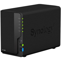 (EOL) Synology DS220+ 2 Bay NAS Intel Celeron J4025 2-core 2.0 GHz 2 GB DDR4 non-ECC SATA HDD/SSD 2 RJ-45 1GbE LAN 2 USB 3.0 Port (replacement DS224+)