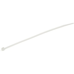 15cm(6in) Cable Ties - 3mm(1/8in) wide 39mm(1-3/8in) Bundle Diameter 18kg(40lb) Tensile Strength Nylon Self Locking Zip Ties w/ Curved Tip - 94V-2/UL Listed 1000 Pack - White(CBMZT6NK)