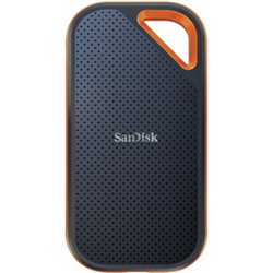 Pro SanDisk Portable SSD- E81 2TB- USB 3.2 Gen 2x2- Type C & A compatible- R 2000MB/s- W 1900MB/s- IP65 - 256-bit AES hardware encp- 5Y