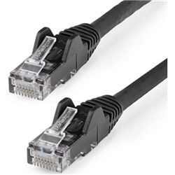 1m CAT6 Ethernet Cable - LSZH (Low Smoke Zero Halogen) - 10 Gigabit 650MHz 100W PoE RJ45 UTP Network Patch Cord Snagless with Strain Relief - Black CAT 6 ETL Verified (N6LPATCH1MBK)
