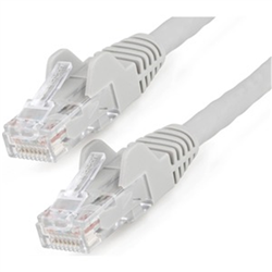1m CAT6 Ethernet Cable - LSZH (Low Smoke Zero Halogen) - 10 Gigabit 650MHz 100W PoE RJ45 UTP Network Patch Cord Snagless with Strain Relief - Grey CAT 6 ETL Verified (N6LPATCH1MGR)