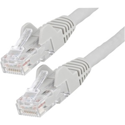 2m CAT6 Ethernet Cable - LSZH (Low Smoke Zero Halogen) - 10 Gigabit 650MHz 100W PoE RJ45 UTP Network Patch Cord Snagless with Strain Relief - Grey CAT 6 ETL Verified (N6LPATCH2MGR)