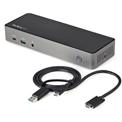 Startech USB-C(TB3)- USB-A Hybrid 4K DOCK- Triple DISPL-HDMI(3)-DP(3)-USB(4)-85W-AC-3Y