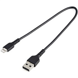 Startech 0.3M USB-A To Lightning CABLE- RUGGED- BLACK- 2YR
