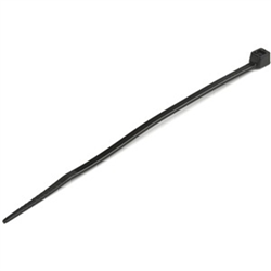 10cm(4in) Cable Ties - 2mm(1/16in) wide 22mm(7/8in) Bundle Diameter 8kg(18lb) Tensile Strength Nylon Self Locking Zip Ties with Curved Tip - 94V-2/UL Listed 1000 Pack - Black(CBMZT4BK)