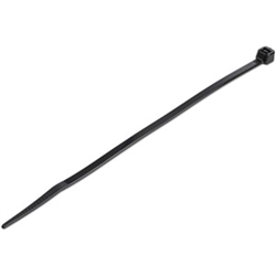 15cm(6in) Cable Ties - 3mm(1/8in) wide 39mm(1-3/8in) Bundle Diameter 18kg(40lb) Tensile Strength Nylon Self Locking Zip Ties w/ Curved Tip - 94V-2/UL Listed 1000 Pack - Black(CBMZT6BK)