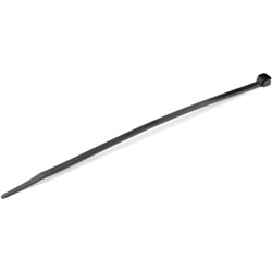 20cm(8in) Cable Ties - 4mm(1/8in) wide 55mm(2-1/8in) Bundle Diameter 22kg(50lb) Tensile Strength Nylon Self Locking Zip Ties with Curved Tip - 94V-2/UL Listed 100 Pack - Black(CBMZT8B)