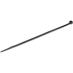 20cm(8in) Cable Ties - 4mm(1/8in) wide 55mm(2-1/8in) Bundle Diameter 22kg(50lb) Tensile Strength Nylon Self Locking Zip Ties w/ Curved Tip - 94V-2/UL Listed 1000 Pack - Black(CBMZT8BK)