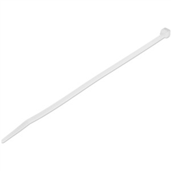 20cm(8in) Cable Ties - 4mm(1/8in) wide 55mm(2-1/8in) Bundle Diameter 22kg(50lb) Tensile Strength Nylon Self Locking Zip Ties w/ Curved Tip - 94V-2/UL Listed 1000 Pack - White(CBMZT8NK)
