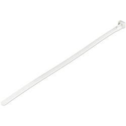 25cm(10in) Reusable Cable Ties - 7mm(1/4in) wide 65mm(2-1/2in) Bundle Dia. 22kg(50lb) Tensile Strength Releasable Nylon Ties Indoor/Outdoor 94V-2/UL Listed 100 Pack - White(CBMZTRB10)