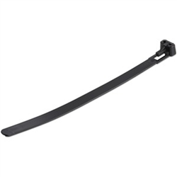 15cm(6in) Reusable Cable Ties - 7mm(1/4in) wide 35mm(1-3/8in) Bundle Dia. 22kg(50lb) Tensile Strength Releasable Nylon Ties Indoor/Outdoor 94V-2/UL Listed 100 Pack - Black (CBMZTRB6BK)