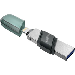 Sandisk IXPAND Flash Drive FLIP- SDIX90N 128GB- Mint GREEN- IOS- USB 3.0- 2Y