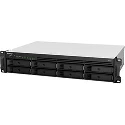 Synology RackStation RS1221+ 8 Bay NAS AMD RyzenTM V1500B quad-core 2.2 GHz 4G DDR4 Hot swappable 2xUSB 3.2xExpansion port 2U 4 x 1GbE 1x4-lanex8 slot