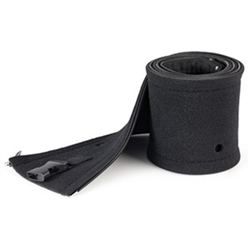 1M(40In) Neoprene Cable Management Sleeve With Zipper Buckle - 3CM (1.2IN) Diameter - COMPUTER/PC POWER/NETWORK/AV Cord COVER/MANAGER - Flexible Cable Organizer Wrap - Black (WKSTNCMZP)