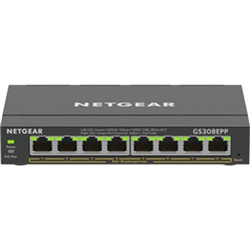 Netgear (GS308EPP) 8-PORT Web Managed SWITCH- POE+(8) 123W- 5YR