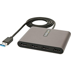 Startech USB 3.0 To 4 HDMI ADAPTER- Quad MONITOR- External Graphics CARD- 3YR